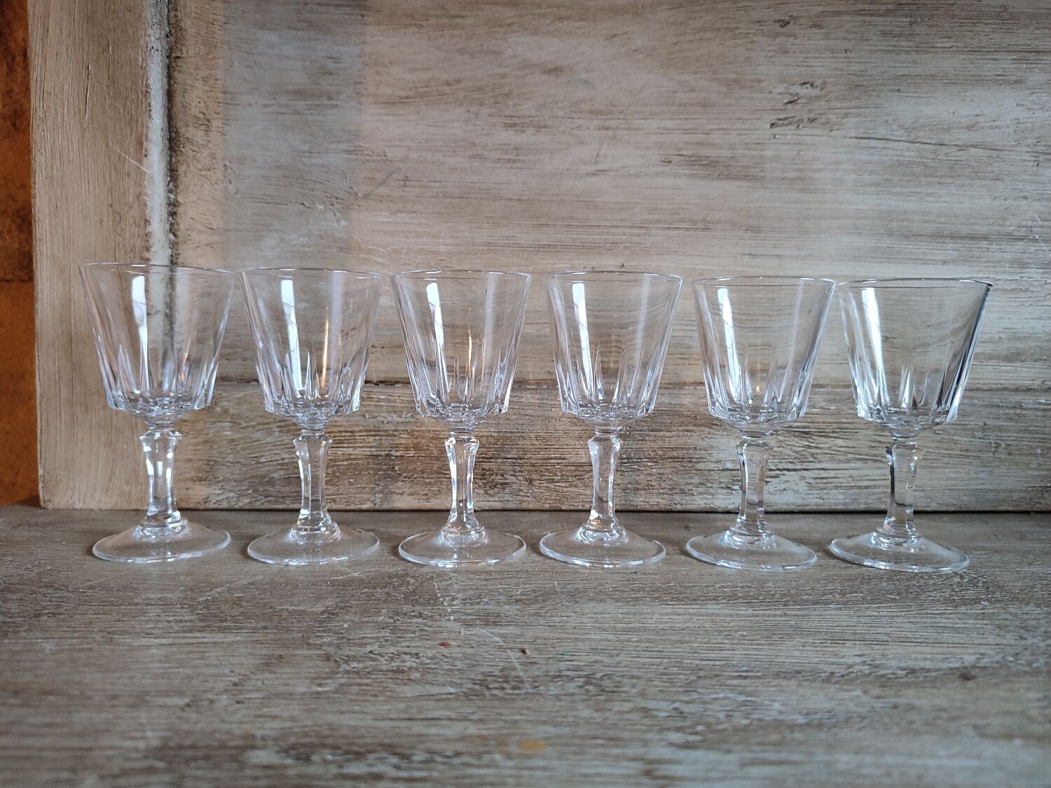 Set of 6 Arques crystal liqueur glasses