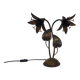 Magnificent floral and foliage lamp, Art Deco style, 1980s