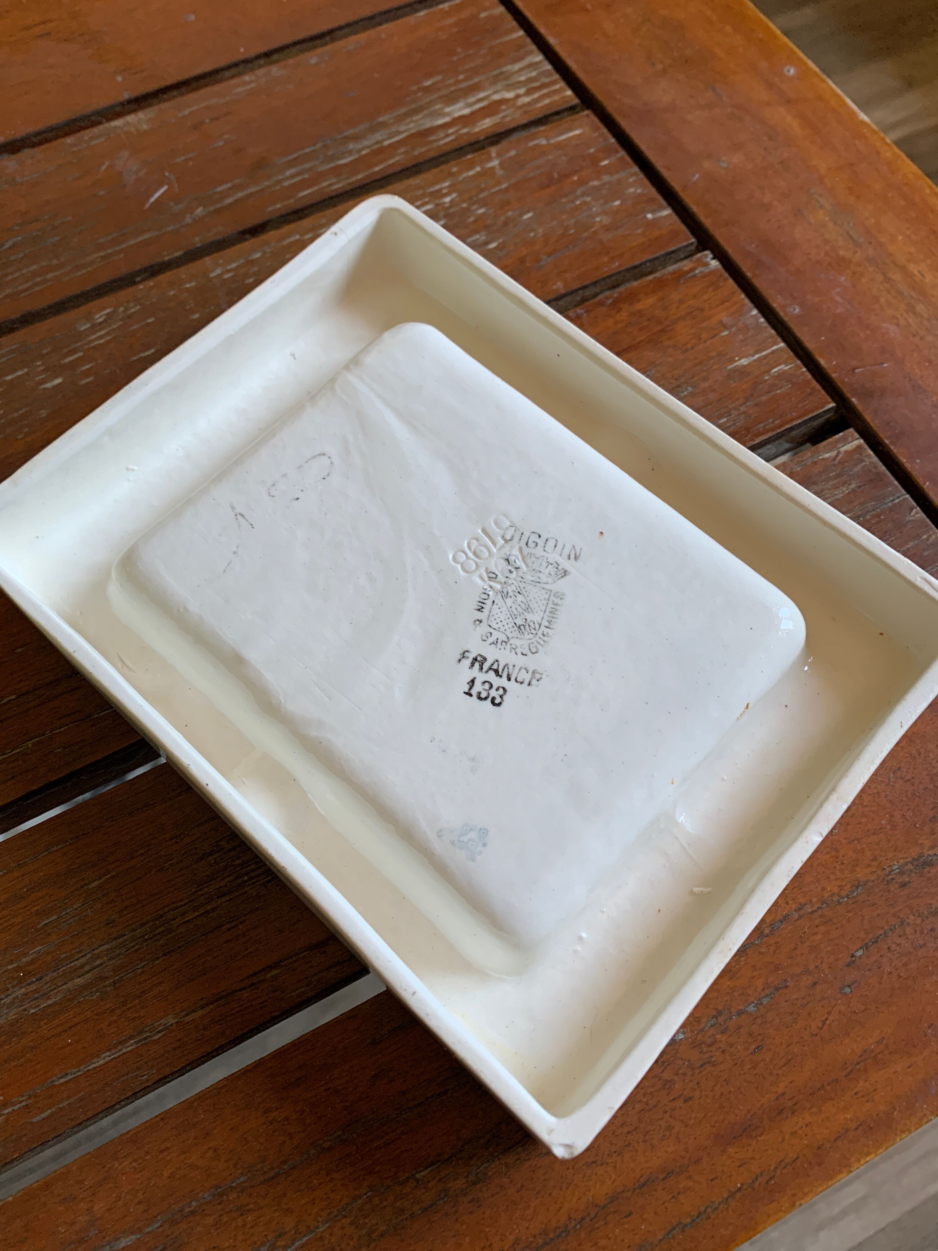 Digoin earthenware ashtray model Flowers