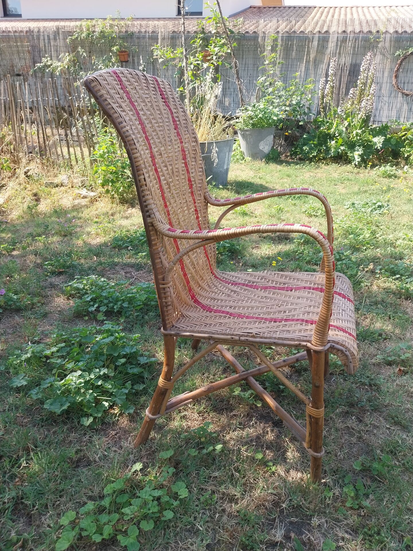 Rattan armchair