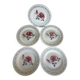 Set of 5 dessert plates earthenware Digoin Sarreguemines Janine