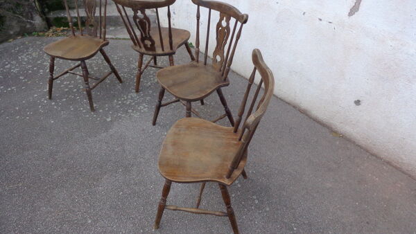 Set de 4 chaises type western