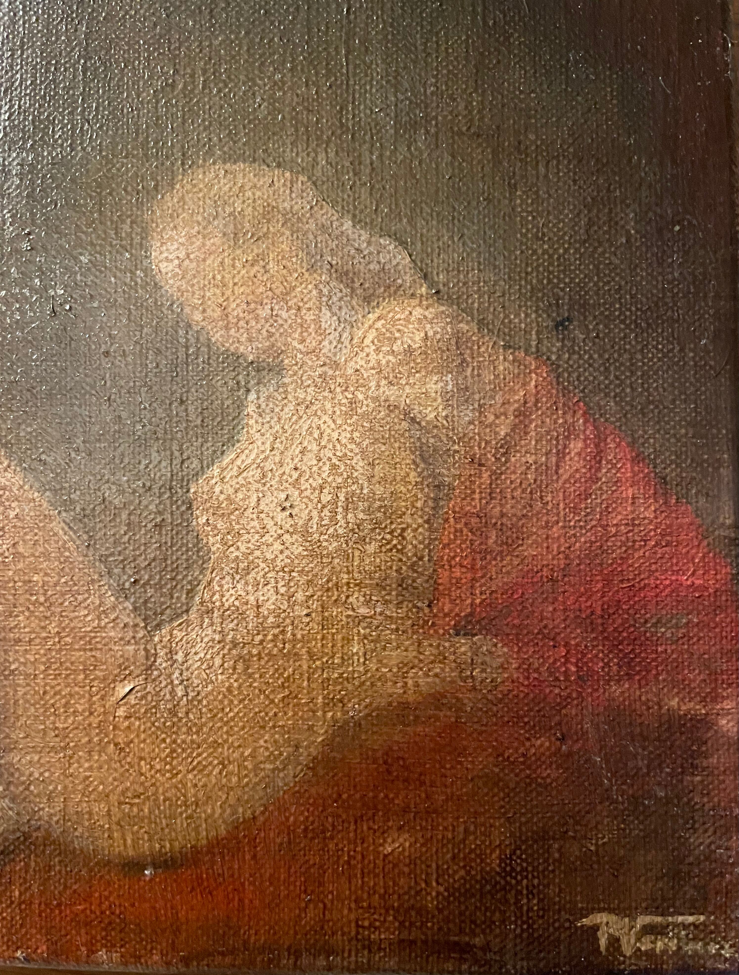 Oil on canvas female nude