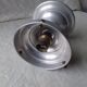 Opaline ceiling light with art deco aluminum support