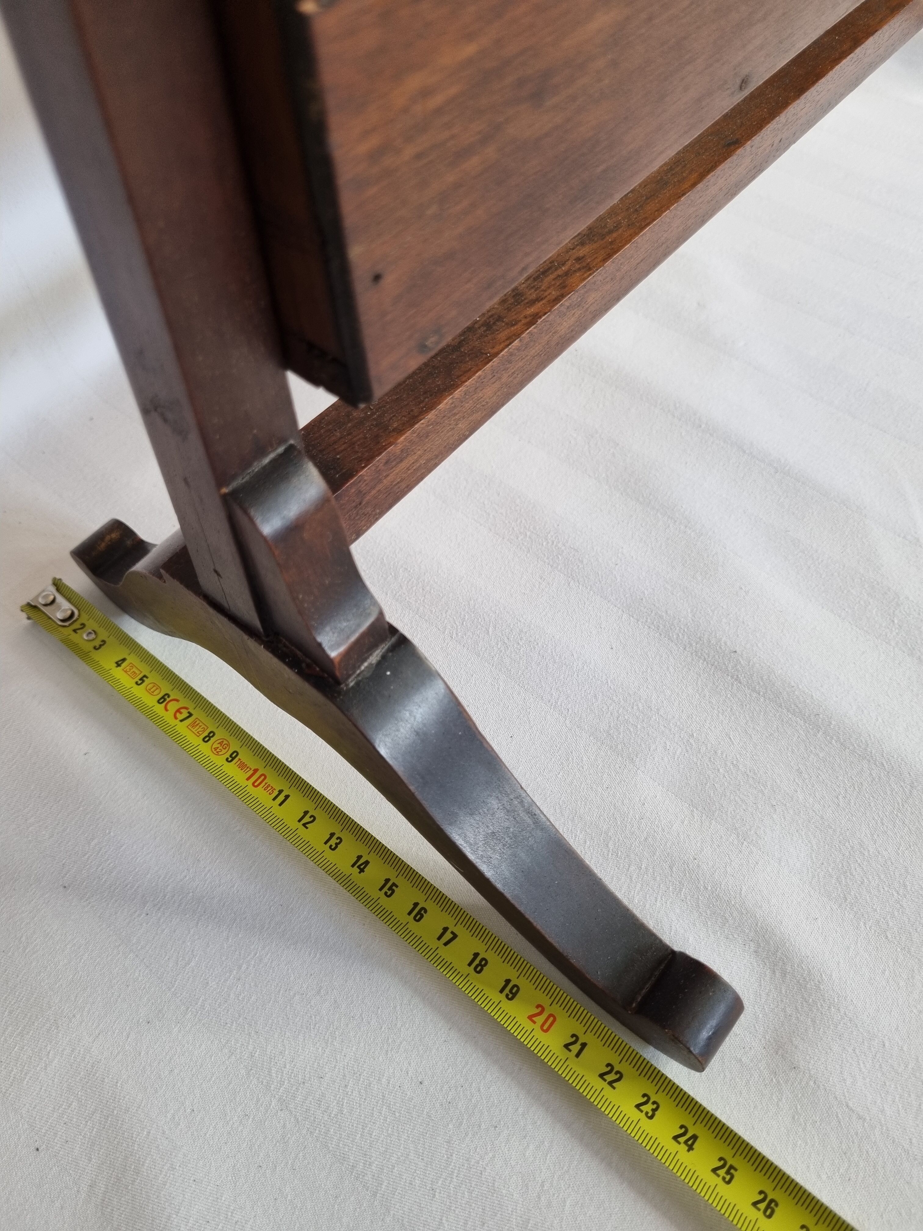 Adjustable empire style table horse mirror in mahogany, 52 cm