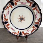 Antique plate in earthenware - English Imari style