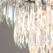 Vintage Italian Crystal & Chrome Chandelier, 1970s