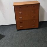 Vintage Swedish teak chest of drawers