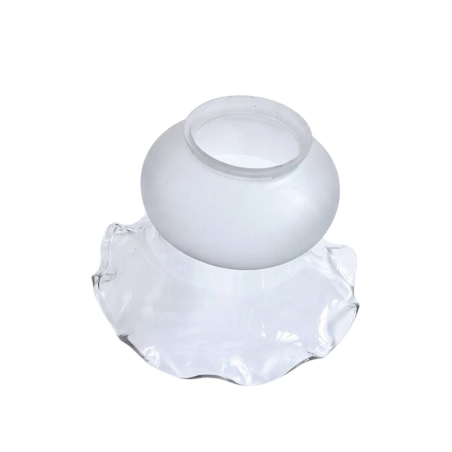 Antique tulip-shaped lampshade in transparent glass for wall lamp chandelier.