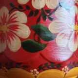 Ancienne cafetière et pot à lait en tôle émaillée