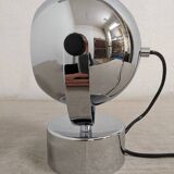 Eye ball lamp or wall light, chrome, space age, France circa 1970.