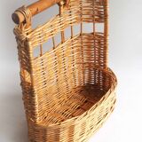 Hanging rattan shelf basket