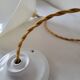 Suspension conique en opaline blanche