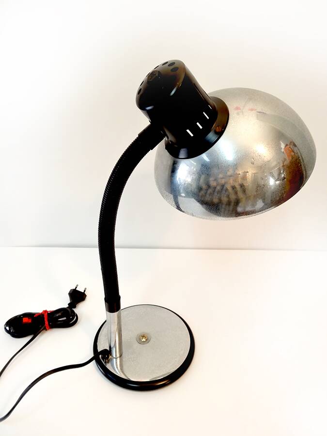 Chrome-plated Aluminor industrial lamp