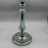 Silver metal candle holder