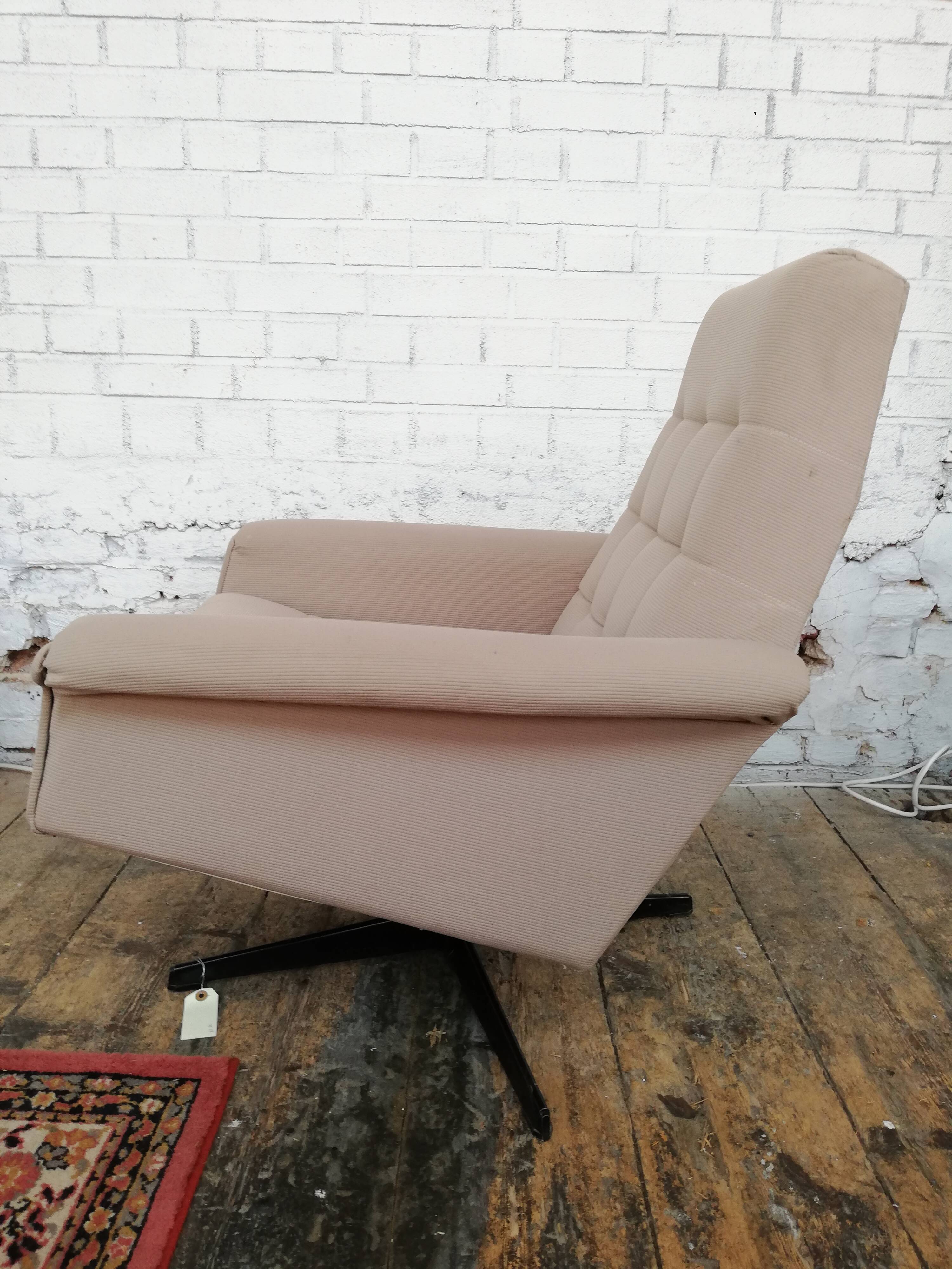 Armchair with Czech footrest, 1960, Munzar and Moravian