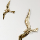 Soaring 6 golden brass swallows