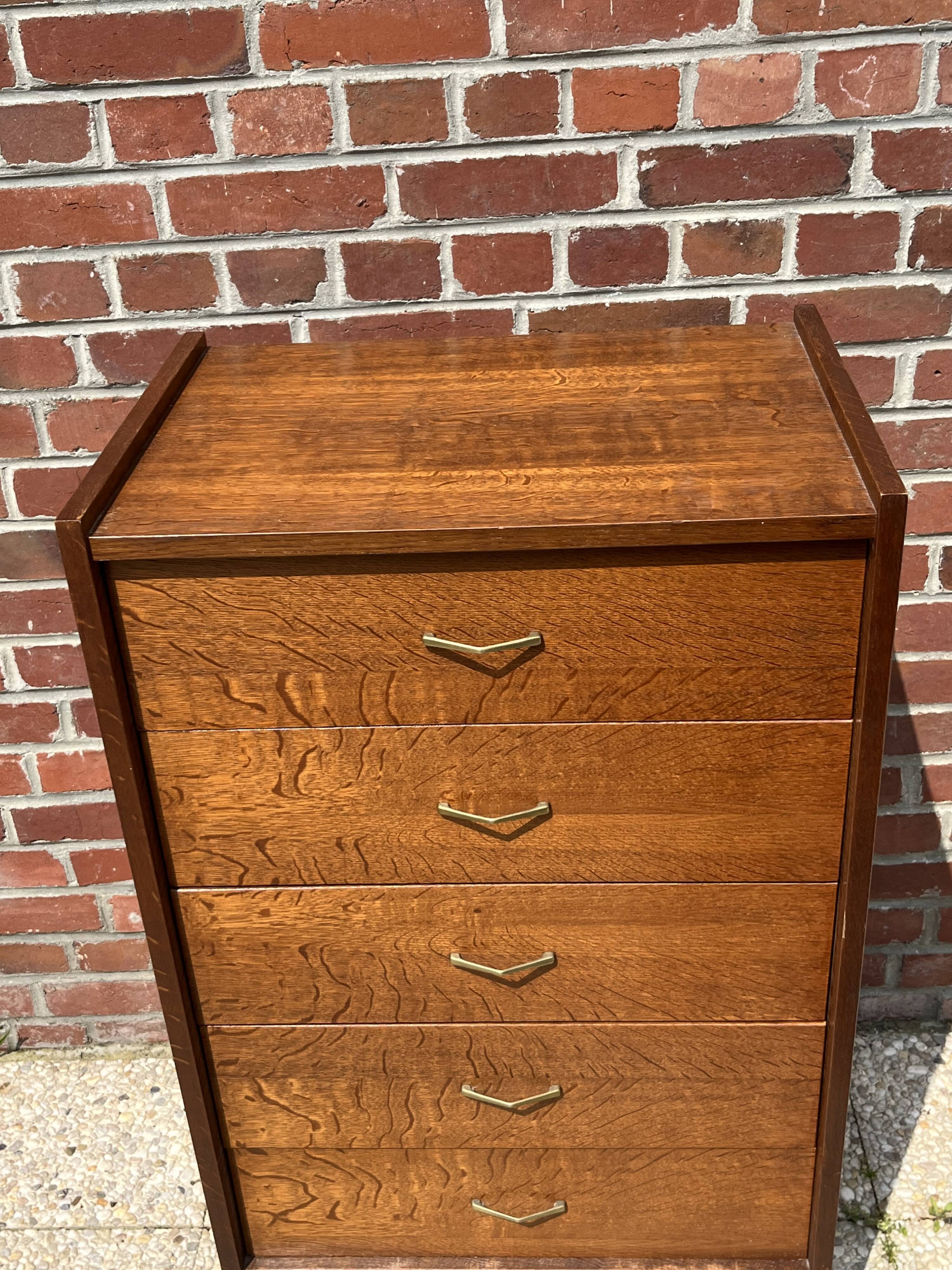 Vintage chest of drawers compass feet