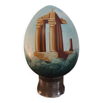 Painted wooden egg