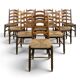 Série de 10 chaises dans l'esprit de Charlotte Perriand