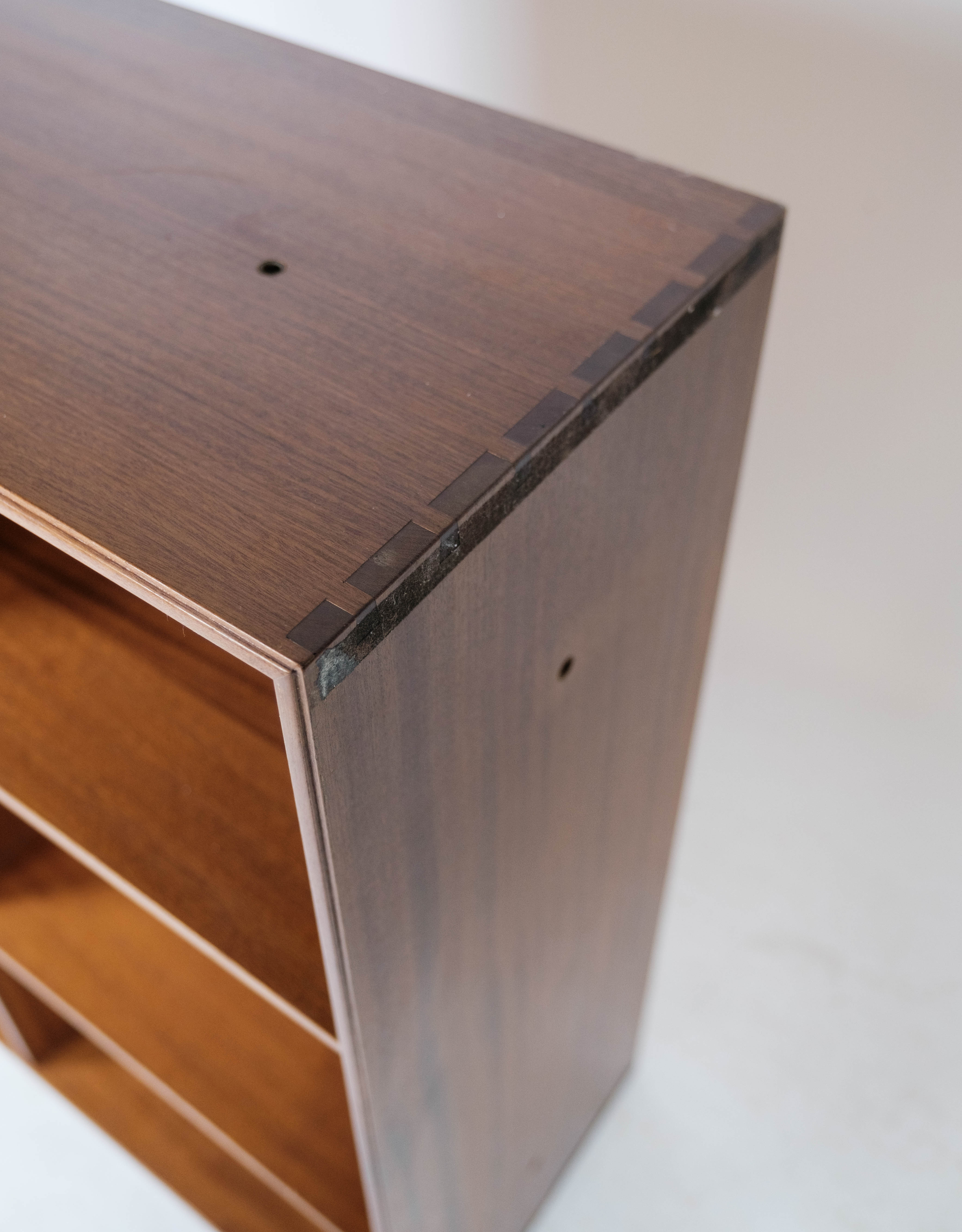 Bookcase in light mahogany designed by Mogens Koch and manufactured by Rud Rasmussen in the 1960s.