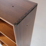 Bookcase in light mahogany designed by Mogens Koch and manufactured by Rud Rasmussen in the 1960s.