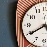 Silent rectangular vintage wall pendulum clock "Copper pink junghans"