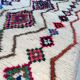 Moroccan Berber rug in cream wool with multicoloured diamonds – 250 × 147 cm