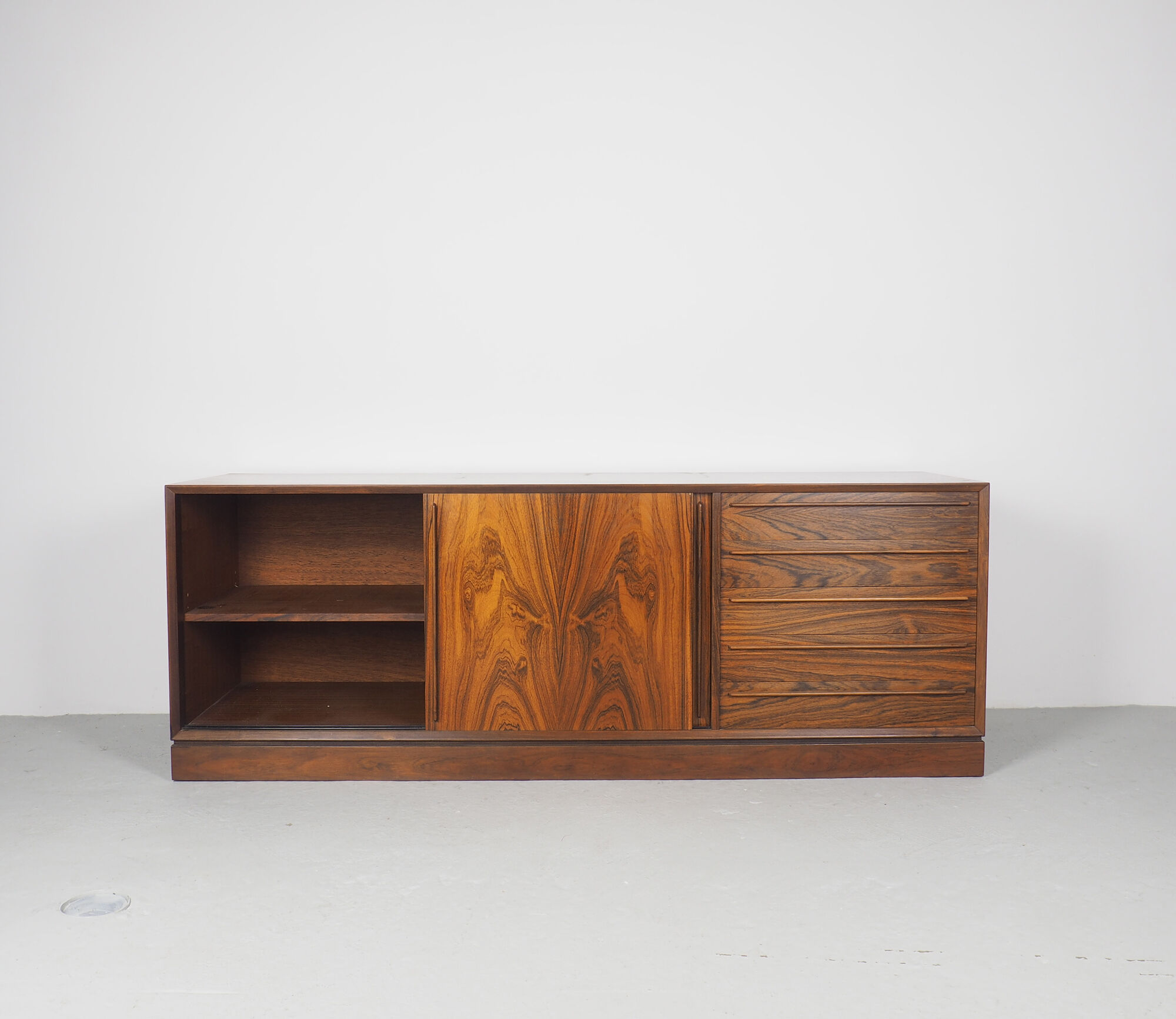 HP Hansen rosewood sideboard with bookcase, 1960's