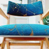 Small bridge armchair with a vintage look redone