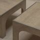 Architectural set of travertine coffee tables
