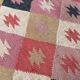 Tapis kilim en toile de jute et coton. 80cm x 310cm