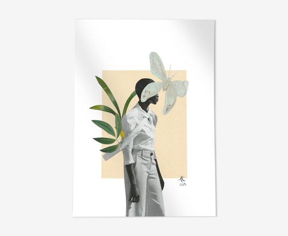 Print collage format a3 en plein vol