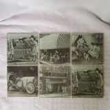 6 sous-verres en verre vintage.