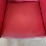 Raspberry red art deco armchair