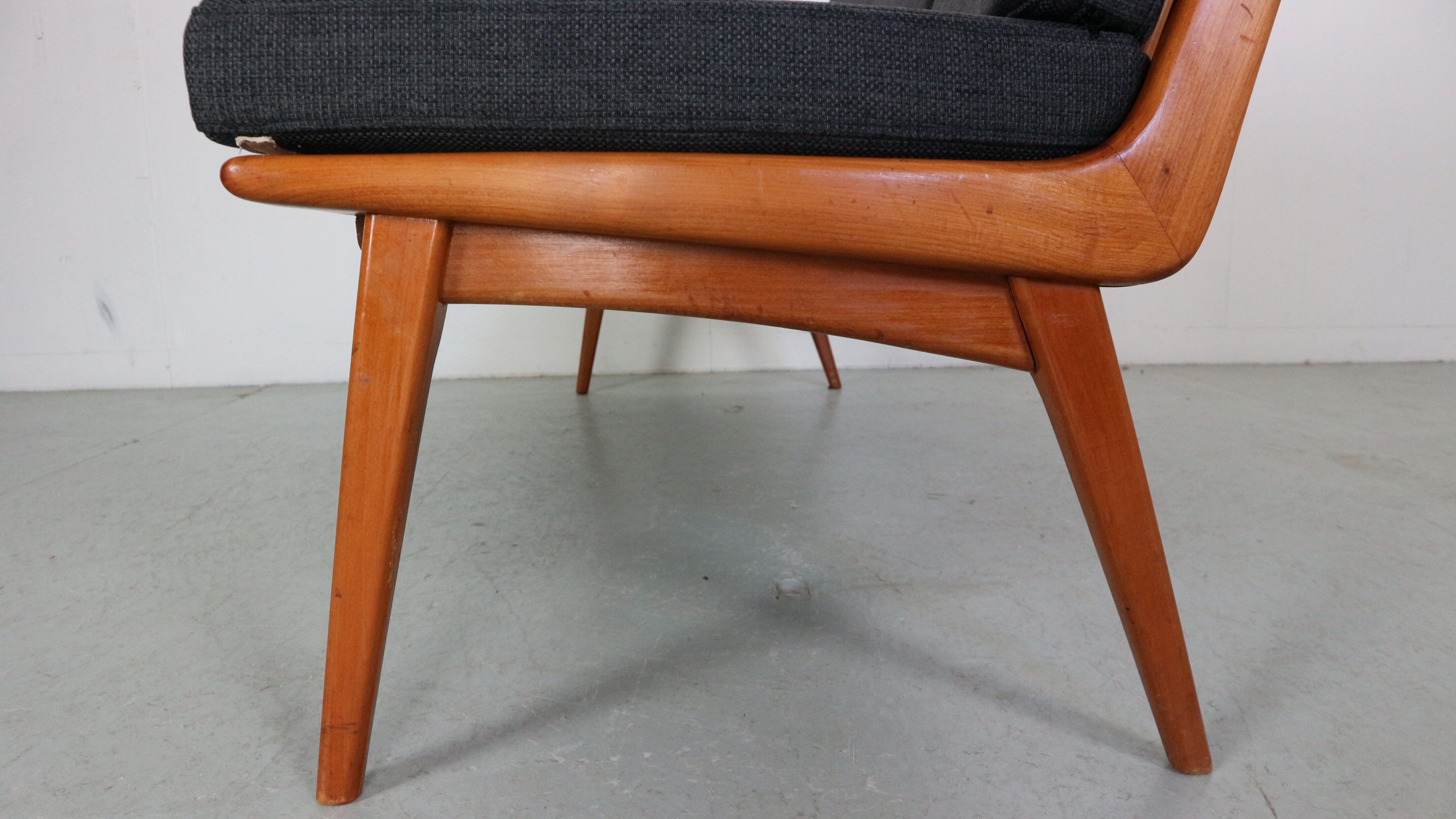 Mid-Century Modern Hans Mitzlaff 1950s Boomerang Sofa for Eugen Schmidt, 1950's
