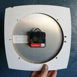 Vintage clock square silent wall clock "Romatic blue white ochre"