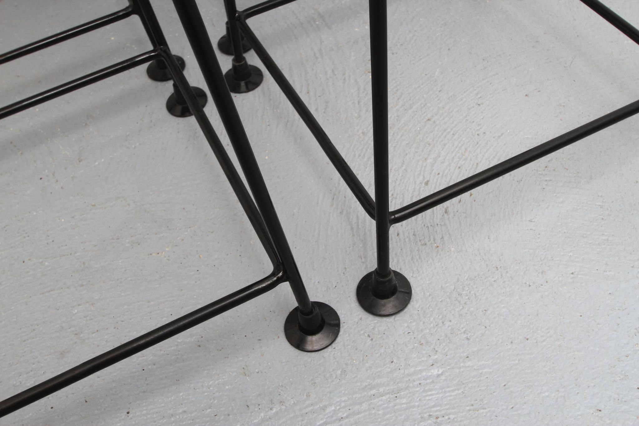 Ensemble de 4 tabourets de barre Wire années 1960