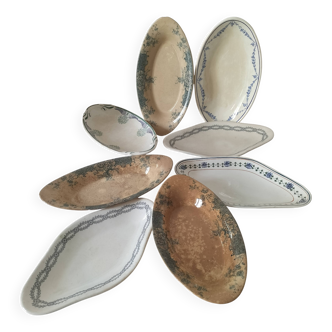 Set of 8 antique ironstone dishes