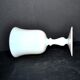 Antique footed glass in white opaline goblet chalice – Meisenthal craftsmanship?