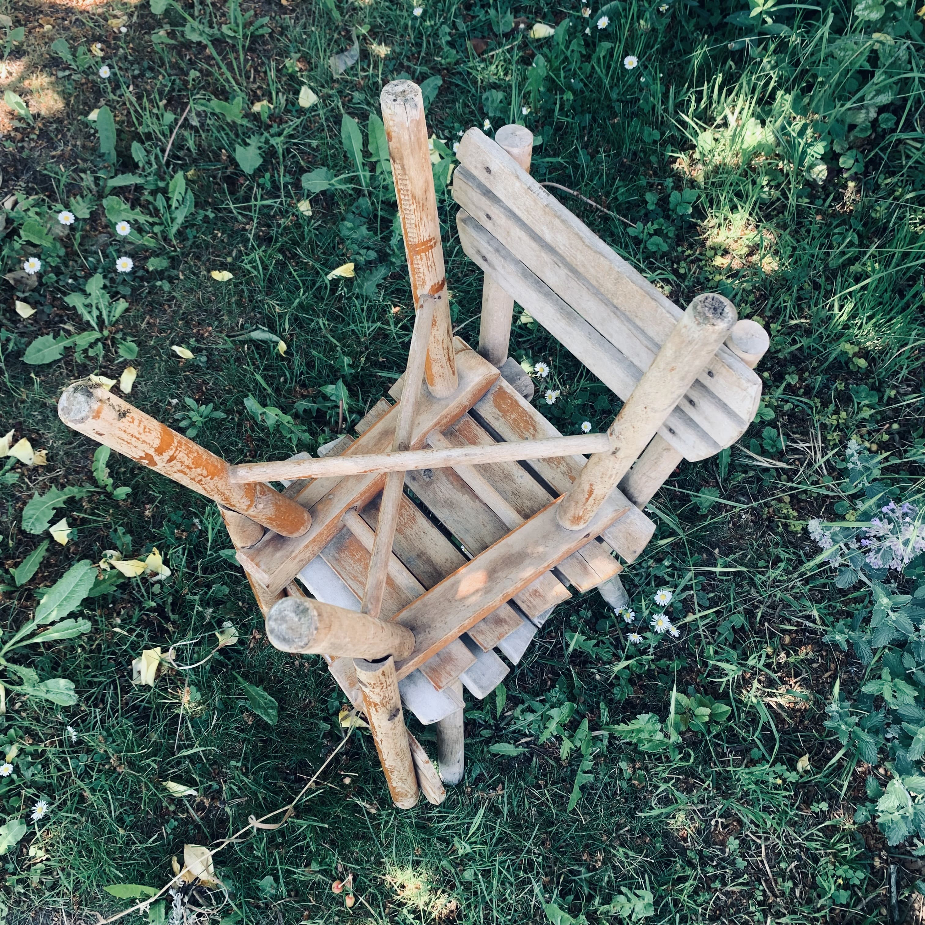 Pair of children's garden chairs