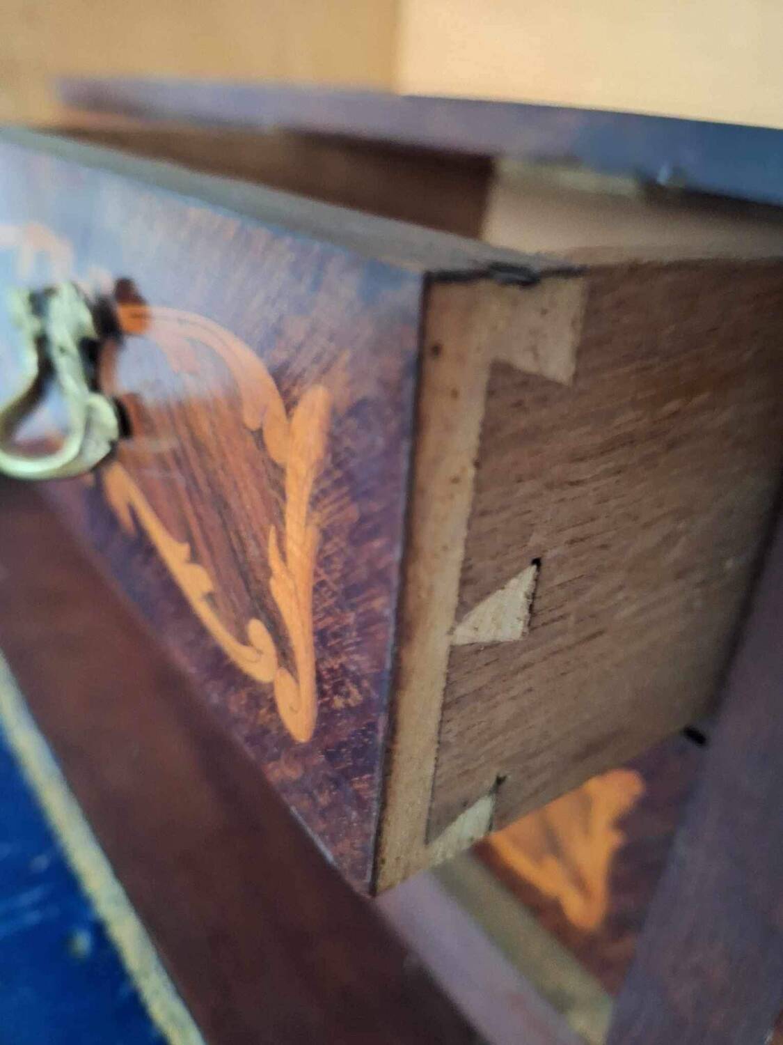 Antique secretary with marble top, late 19th century office furniture