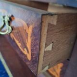 Antique secretary with marble top, late 19th century office furniture