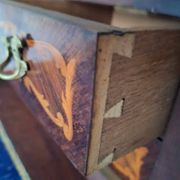 Antique secretary with marble top, late 19th century office furniture
