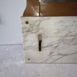 Trumeau mirror art-deco marquetry marble wood