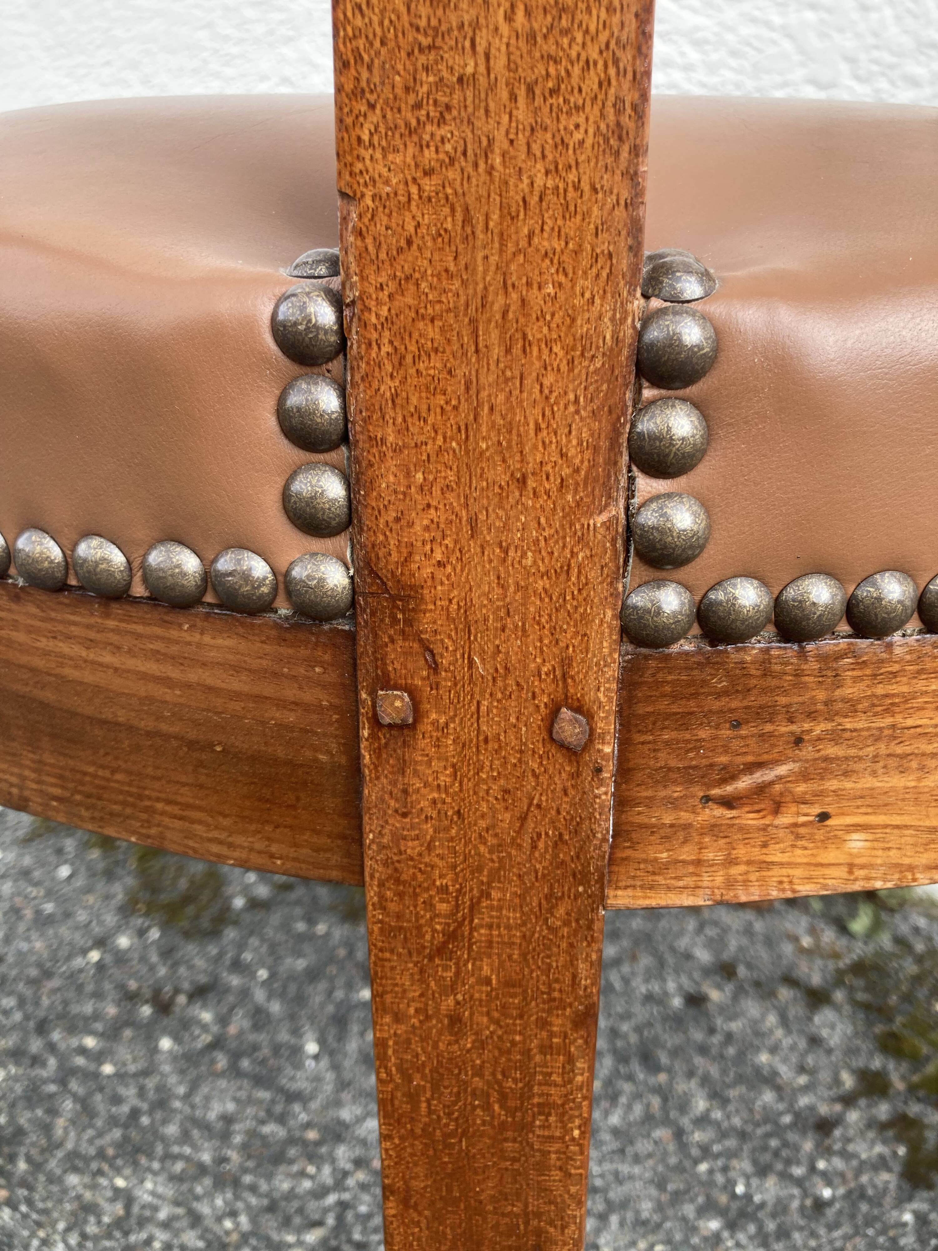 19th-century mahogany office chair
