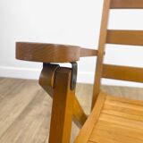 Fauteuil pliable en bois pour enfant années 60