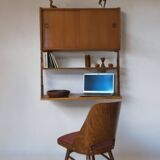 Ergo teak wall shelves, Vintage Scandinavian 1960s