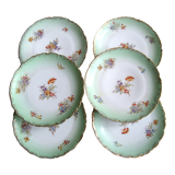 6 Limoges Elite dessert plates France