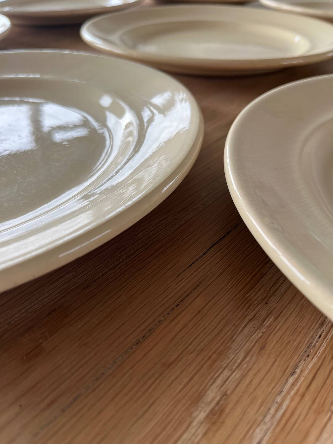 8 very old dinner plates Digoin & Sarreguemines